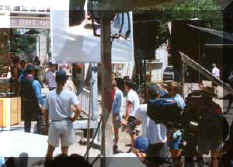 Film crew on location with cast at Santa Clarita California